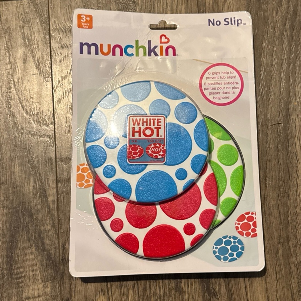 Munchkin Grippy Dots Safety/Anti Slip Bath Mat with hot water indicator